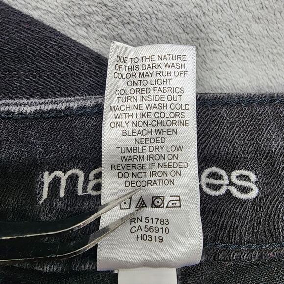 Maurices Jeans Womens XS SHORT Black Low Rise Skinny Leg Stretch Denim Ankle - Picture 6 of 12